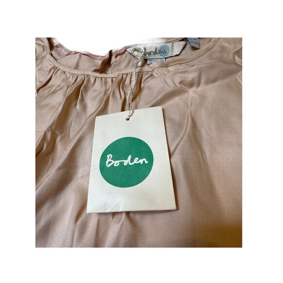 Boden Light Pink Viscose & Silk Blend Short Sleeve Blouse NWT Women's Sz US 14R - Picture 2 of 5